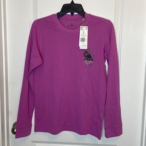 Adidas Women’s Long Sleeve Amplifier Purple Crew Neck Size S T Shirt
